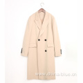 Ladies fashion woven overcoat